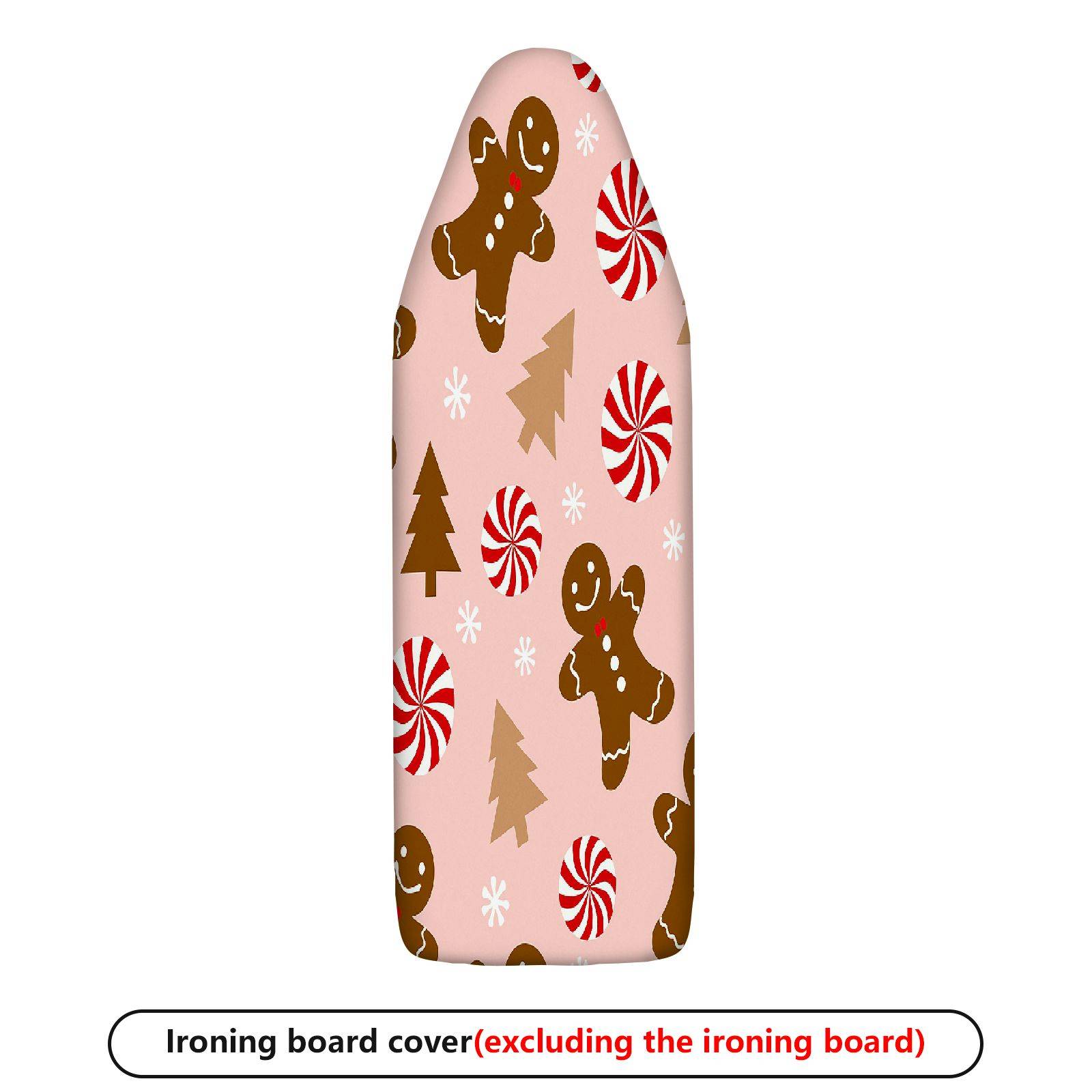 1-Piece Christmas Candy Gingerbread Tree  Ironing Board Cover, Universal Size, Without Board