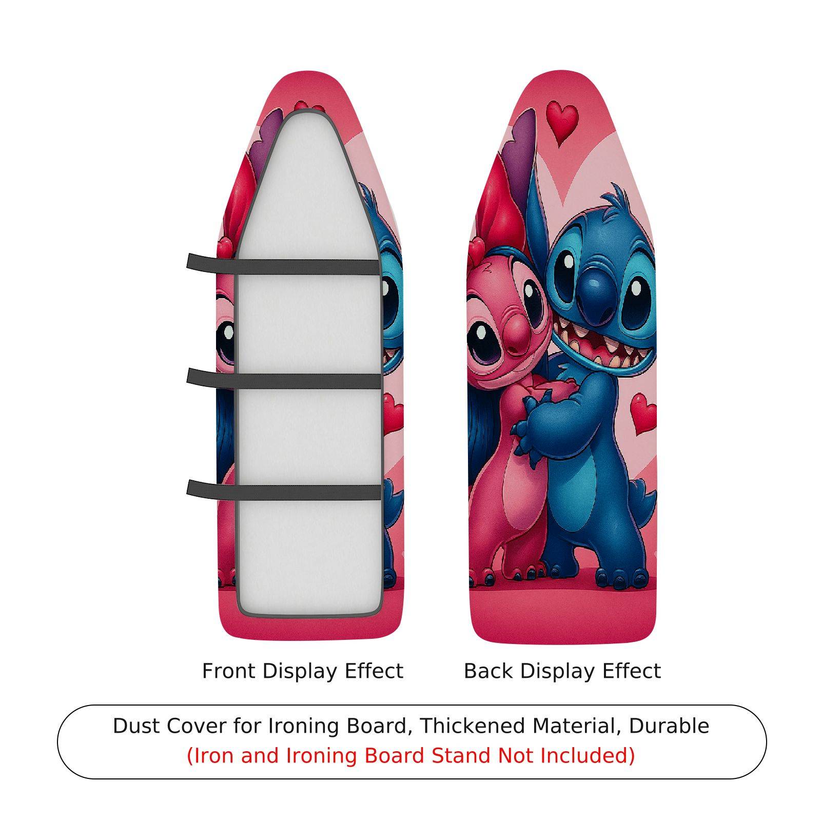 1-Piece Hearts Pink Blue  Ironing Board Cover, Universal Size, Without Board