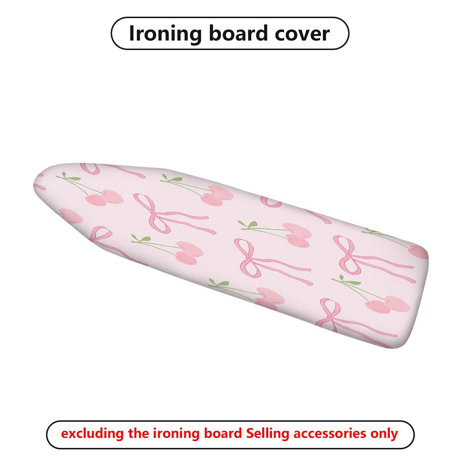 1-Piece Cherry Bow Pink  Ironing Board Cover, Universal Size, Without Board
