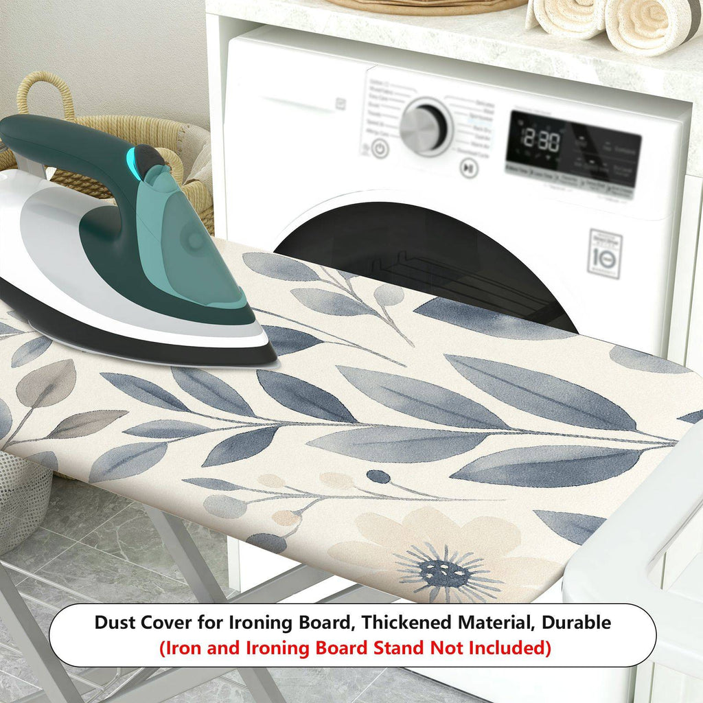 1-Piece Floral Leaf Pattern Beige  Ironing Board Cover, Universal Size, Without Board