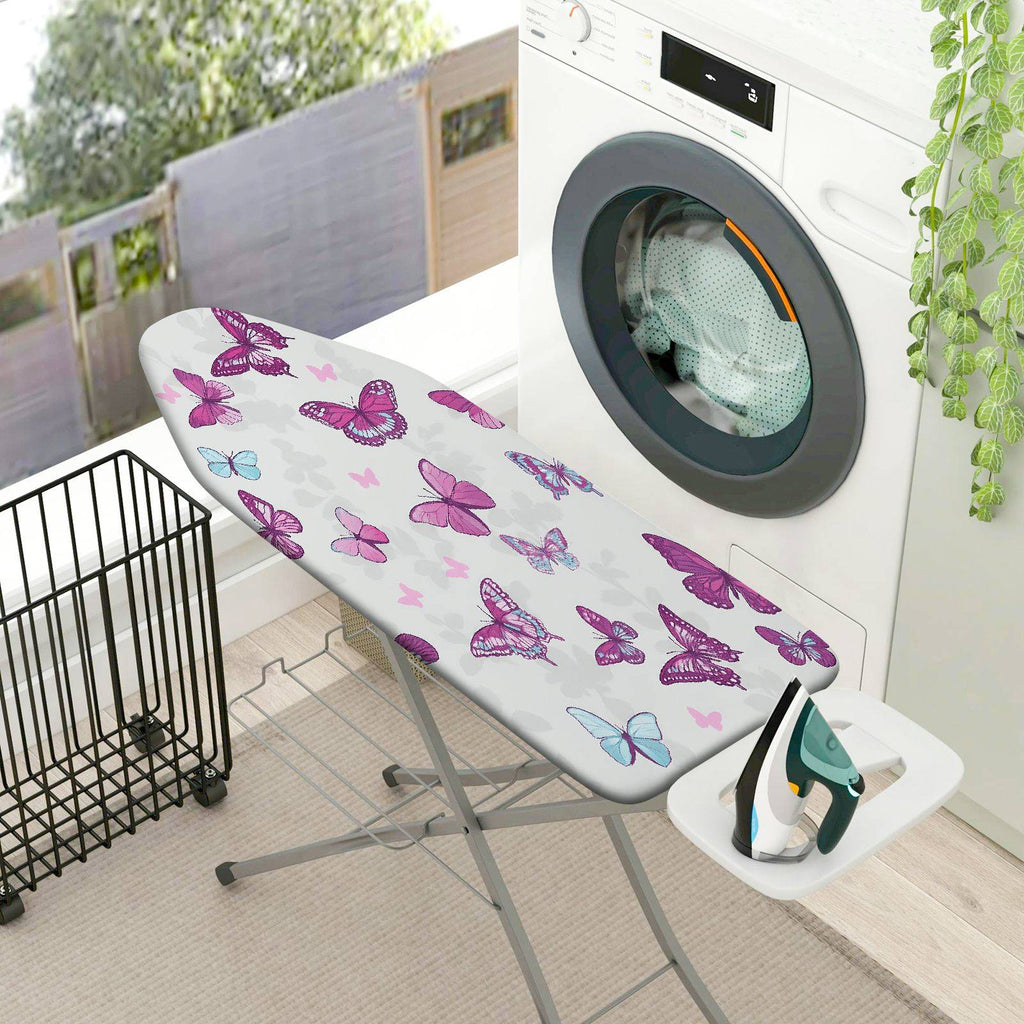 1-Piece Butterfly Pink Floral  Ironing Board Cover, Universal Size, Without Board
