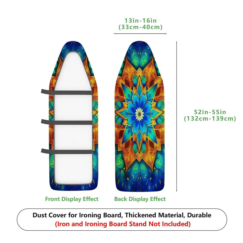 1-Piece Mandala Abstract Colorful  Ironing Board Cover, Universal Size, Without Board