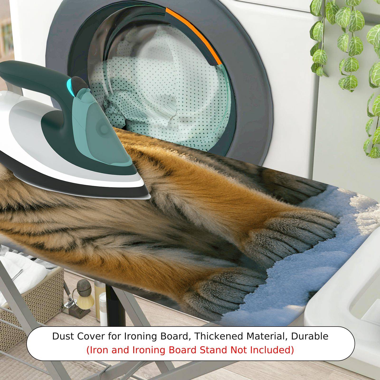 1-Piece Tiger Animal Wildlife  Ironing Board Cover, Universal Size, Without Board