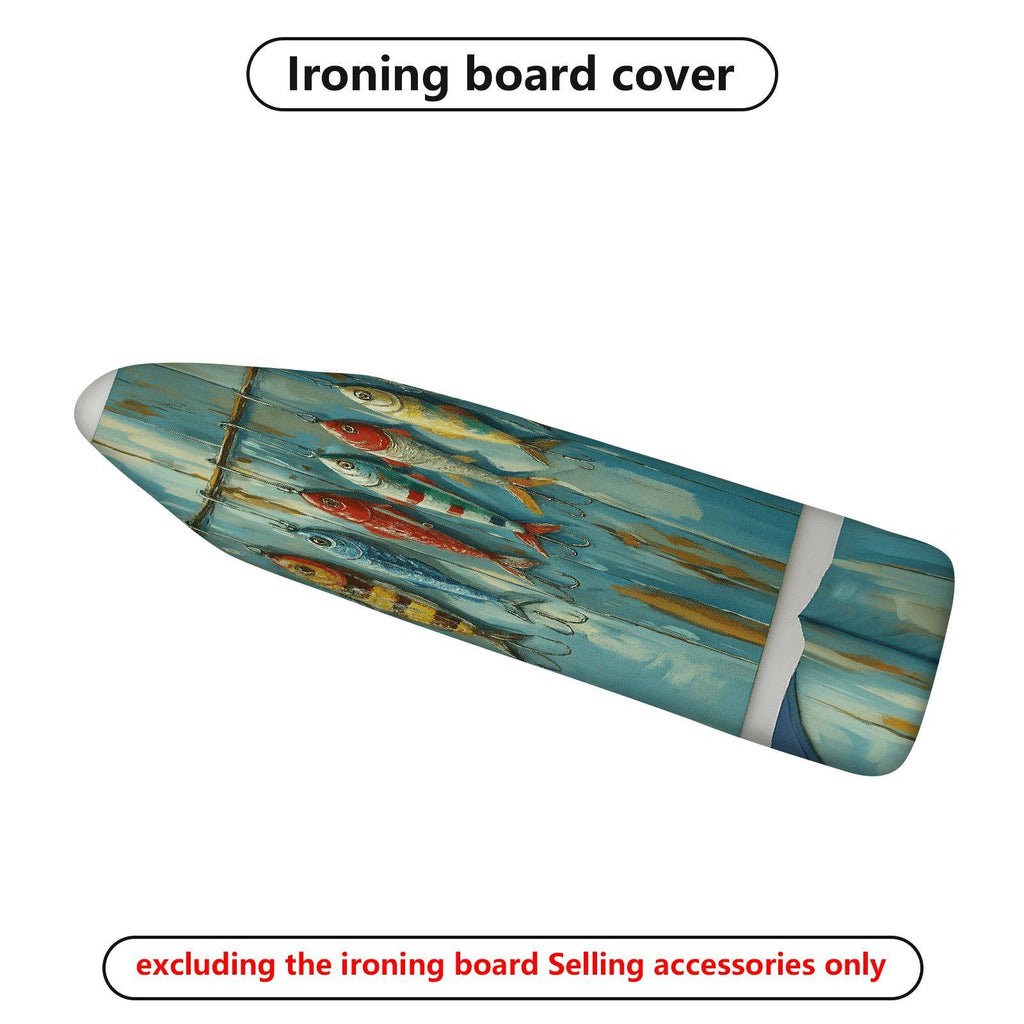 1-Piece Fish Ocean Nautical  Ironing Board Cover, Universal Size, Without Board