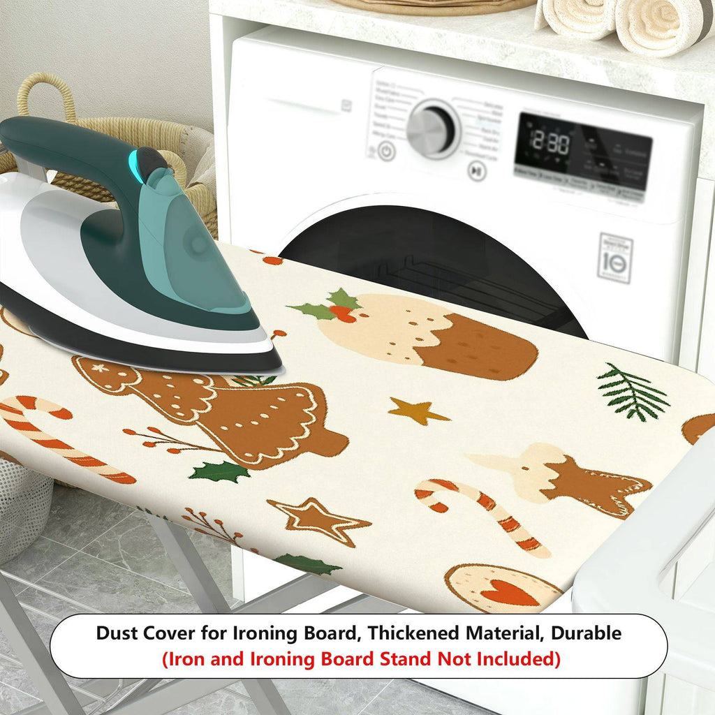 1-Piece Christmas Gingerbread Candy Cane  Ironing Board Cover, Universal Size, Without Board