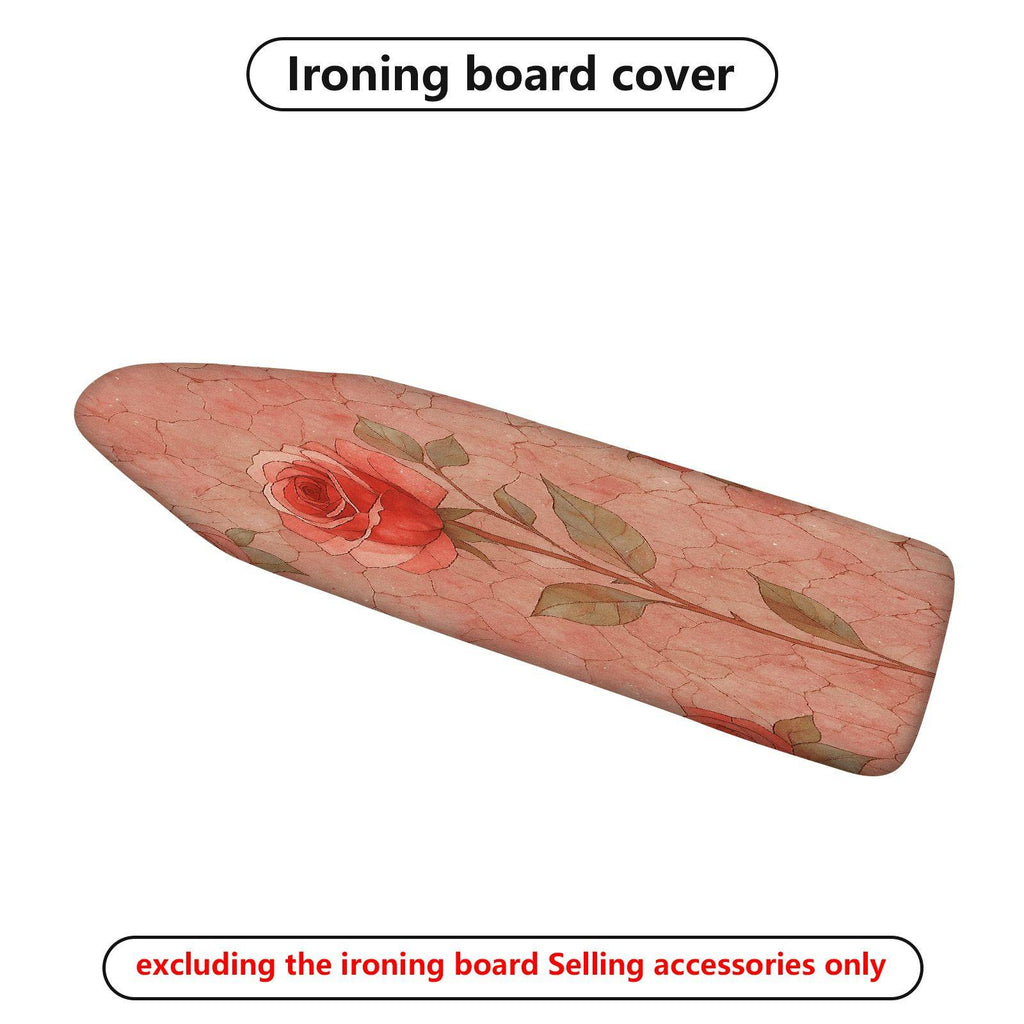 1-Piece Pink Rose Floral Print  Ironing Board Cover, Universal Size, Without Board