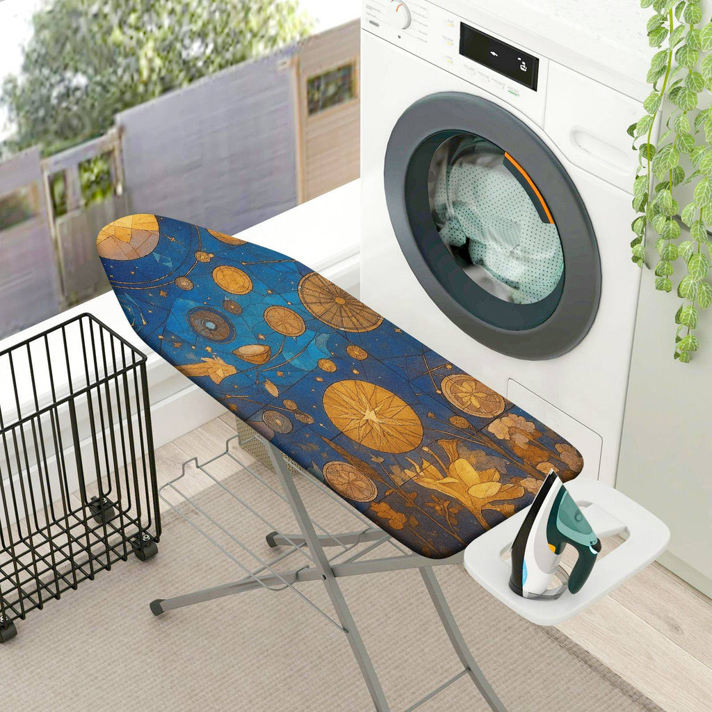 1-Piece Abstract Galaxy Stars Moon  Ironing Board Cover, Universal Size, Without Board