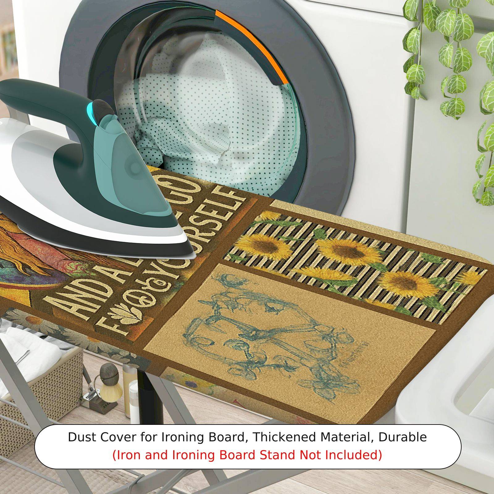 1-Piece Retro Bohemian Artistic  Ironing Board Cover, Universal Size, Without Board