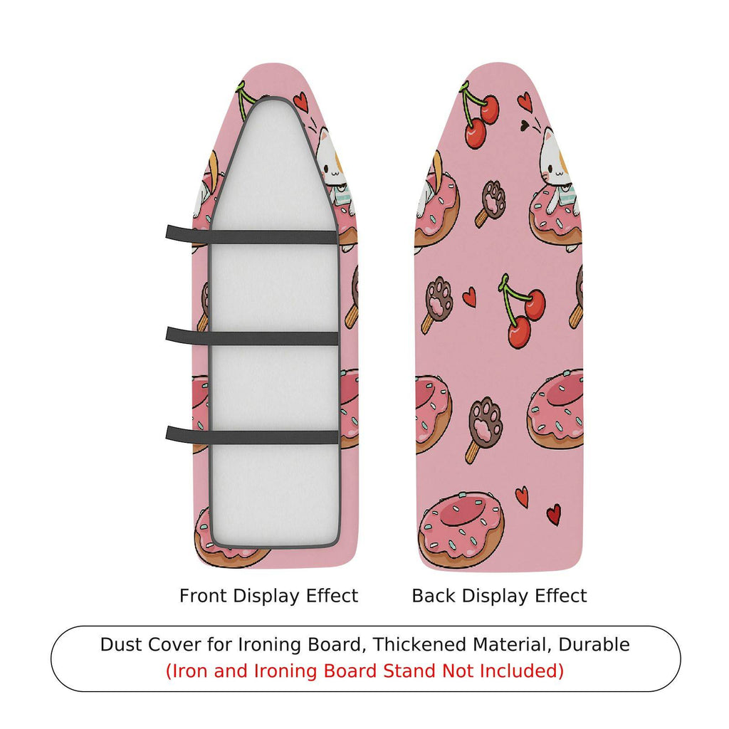 1-Piece Pink  Donut Cherry  Ironing Board Cover, Universal Size, Without Board