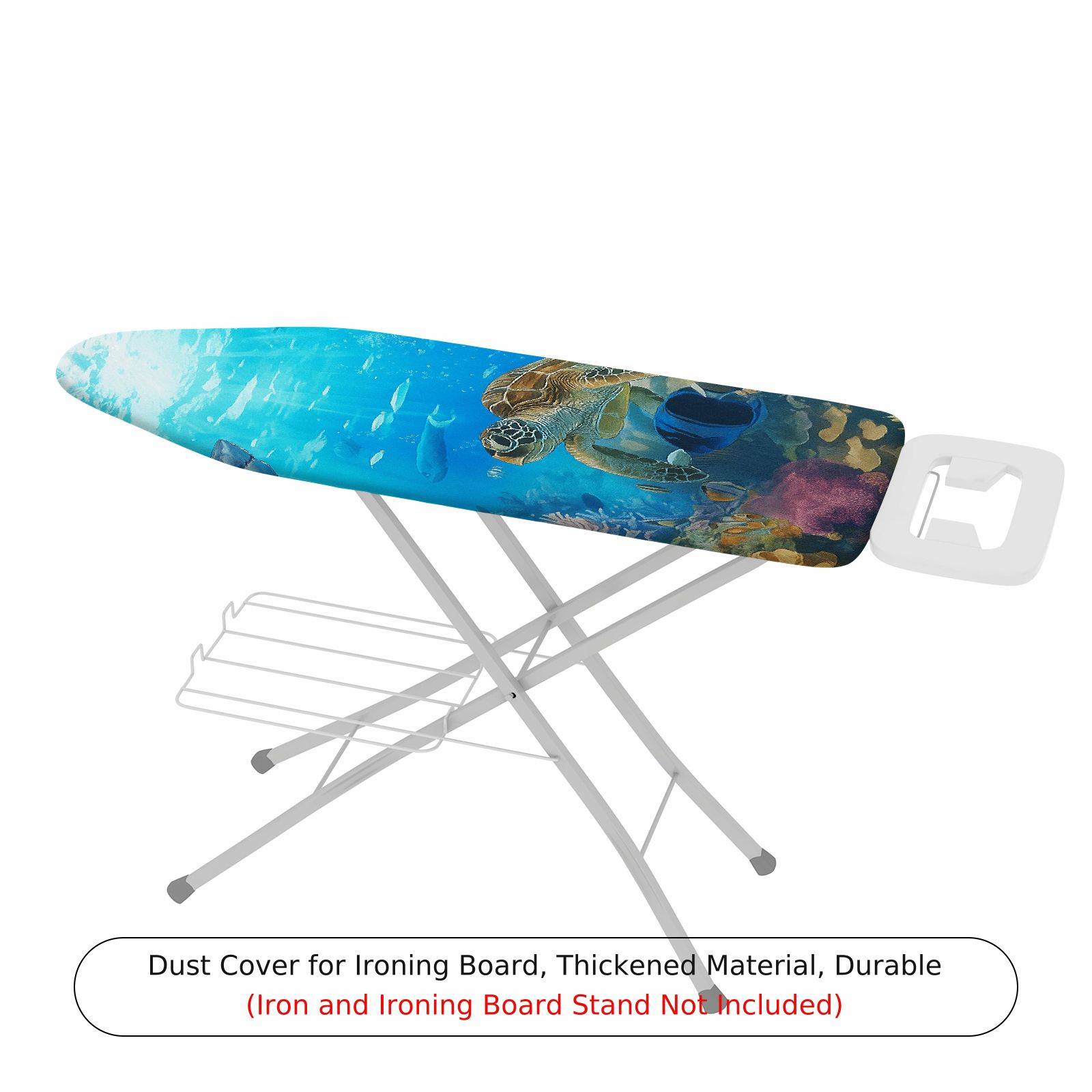 1-Piece Ocean Turtle Coral  Ironing Board Cover, Universal Size, Without Board