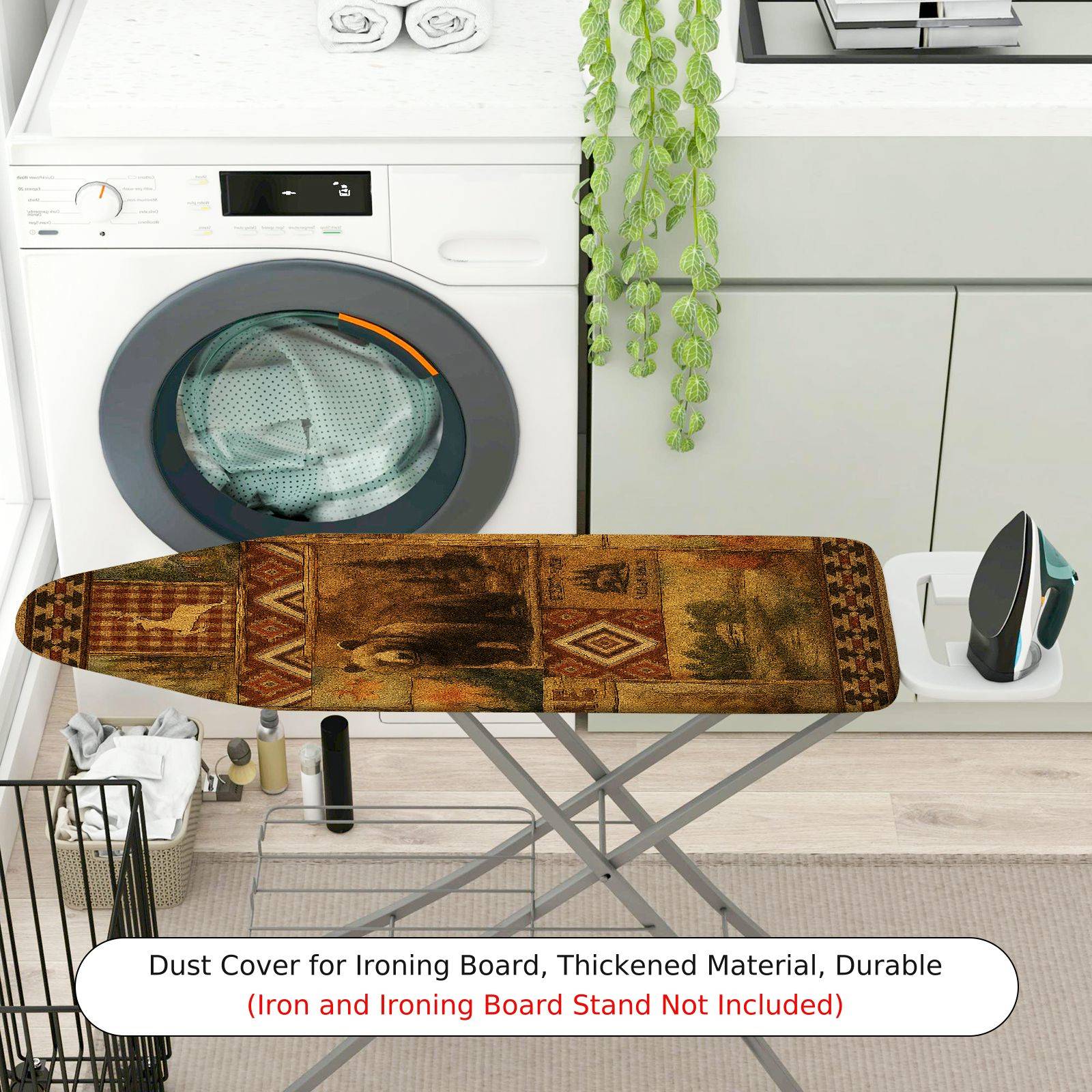 1-Piece Vintage Abstract Ethnic  Ironing Board Cover, Universal Size, Without Board