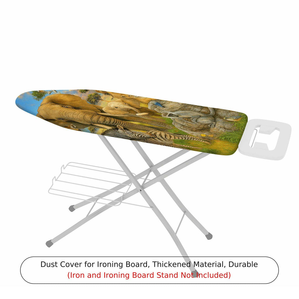1-Piece Safari Animal Wildlife Nature  Ironing Board Cover, Universal Size, Without Board