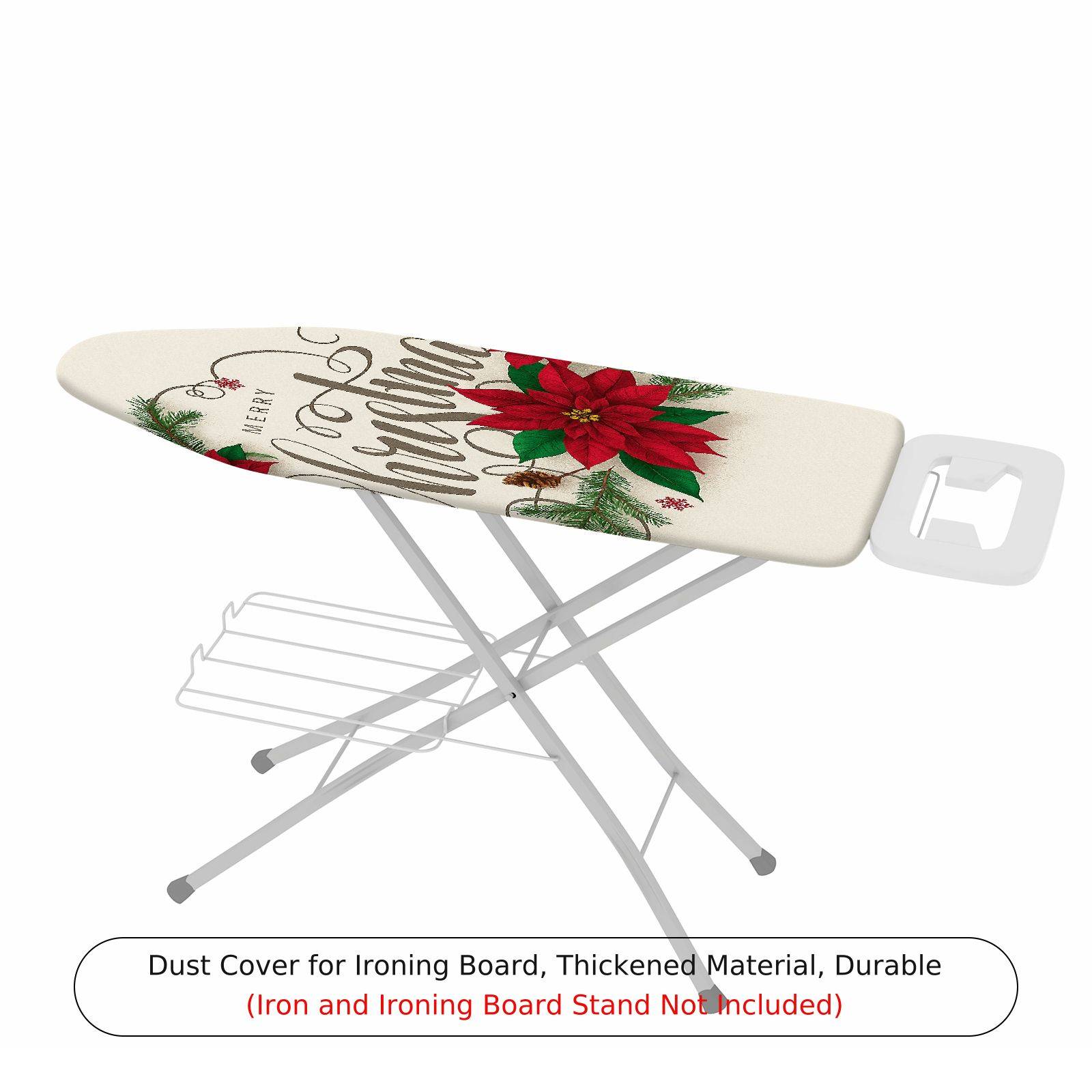 1-Piece Christmas Floral Red  Ironing Board Cover, Universal Size, Without Board