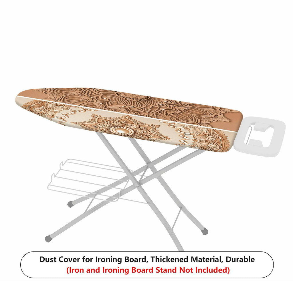 1-Piece Mandala Beige Decorative  Ironing Board Cover, Universal Size, Without Board