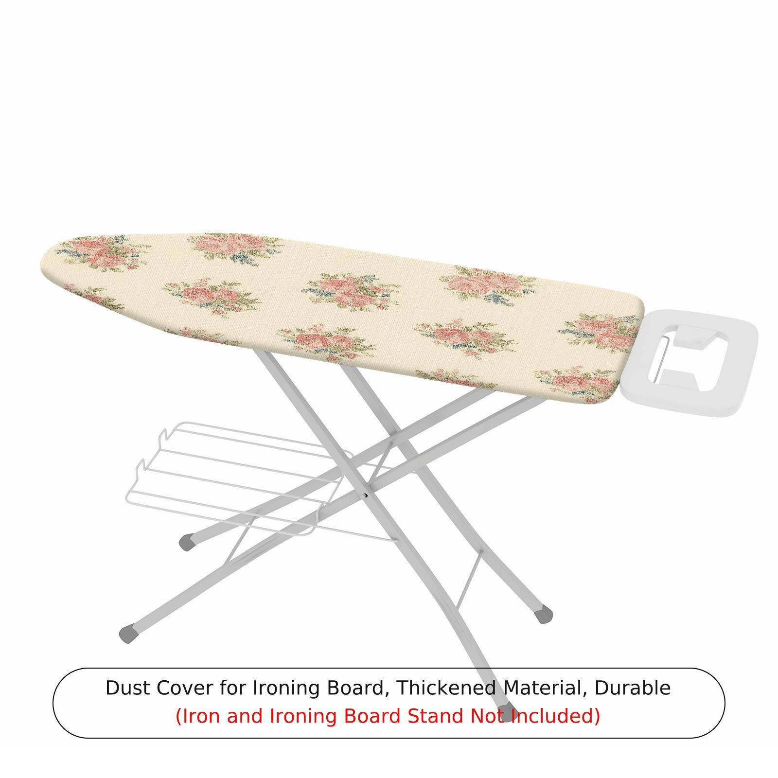 1-Piece Floral Pattern Pink Rose  Ironing Board Cover, Universal Size, Without Board