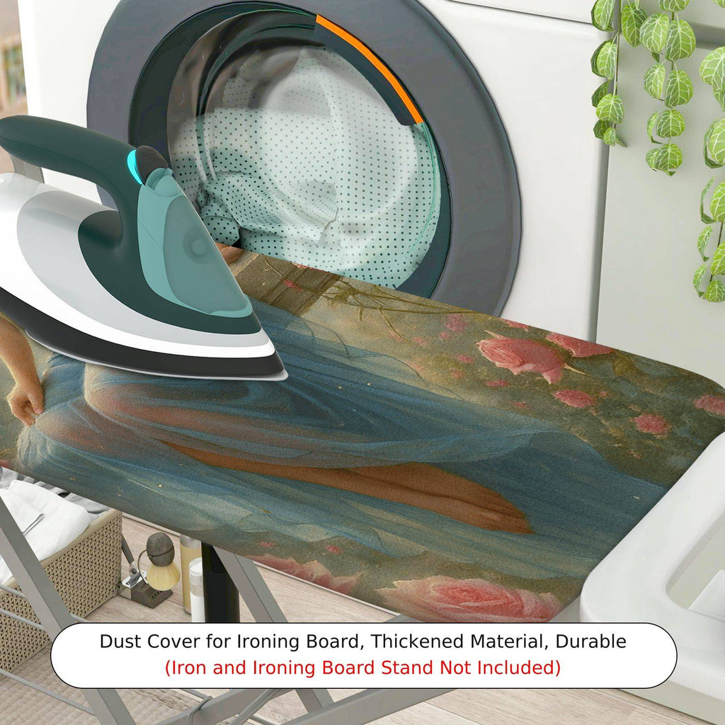 1-Piece Angelic Blooming Elegant  Ironing Board Cover, Universal Size, Without Board