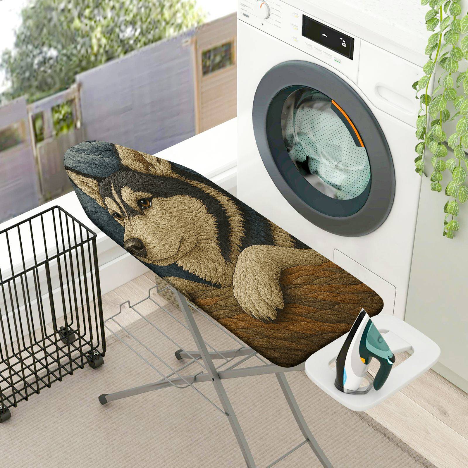 1-Piece Animal Art Dog  Ironing Board Cover, Universal Size, Without Board