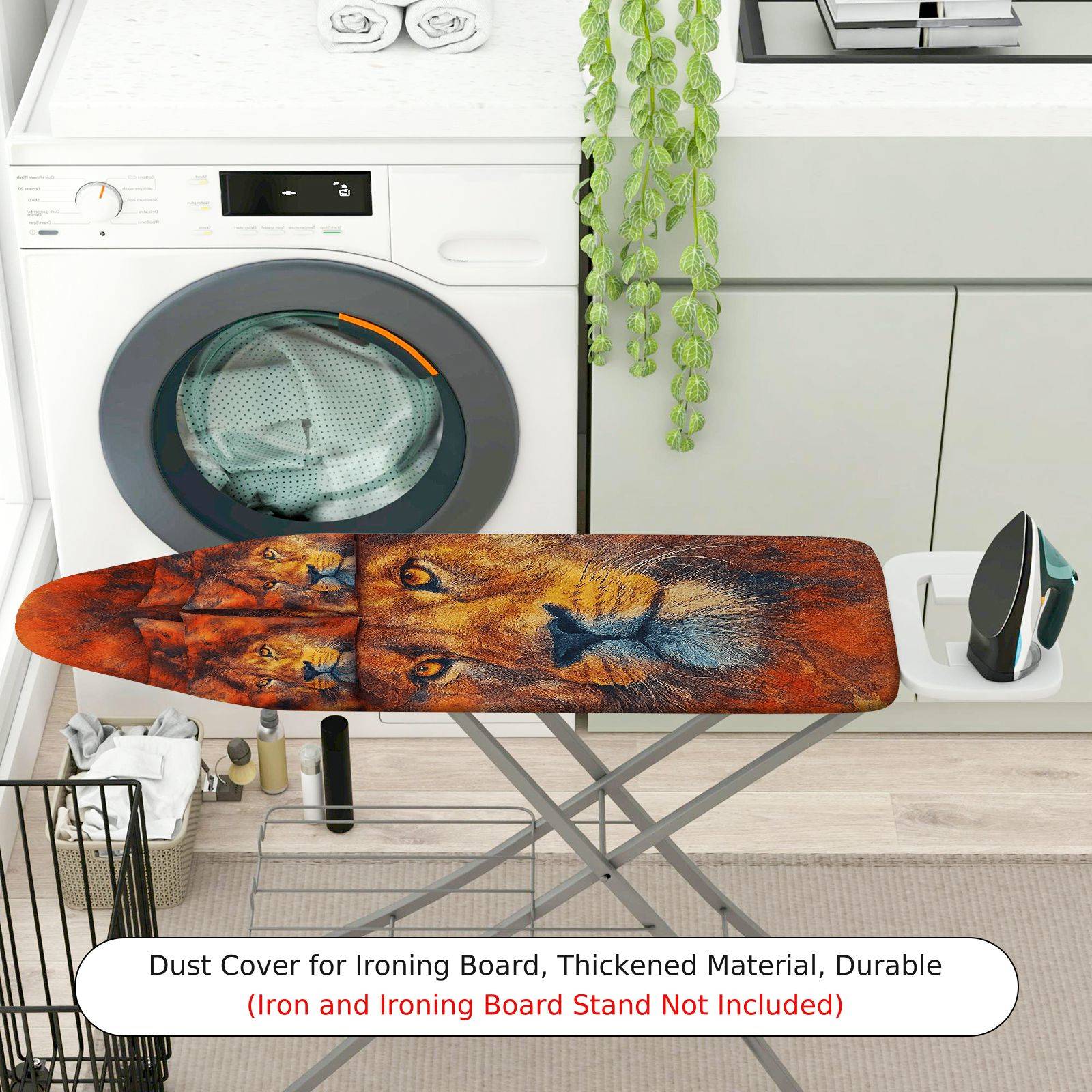 1-Piece Lion Animal Art Painting  Ironing Board Cover, Universal Size, Without Board