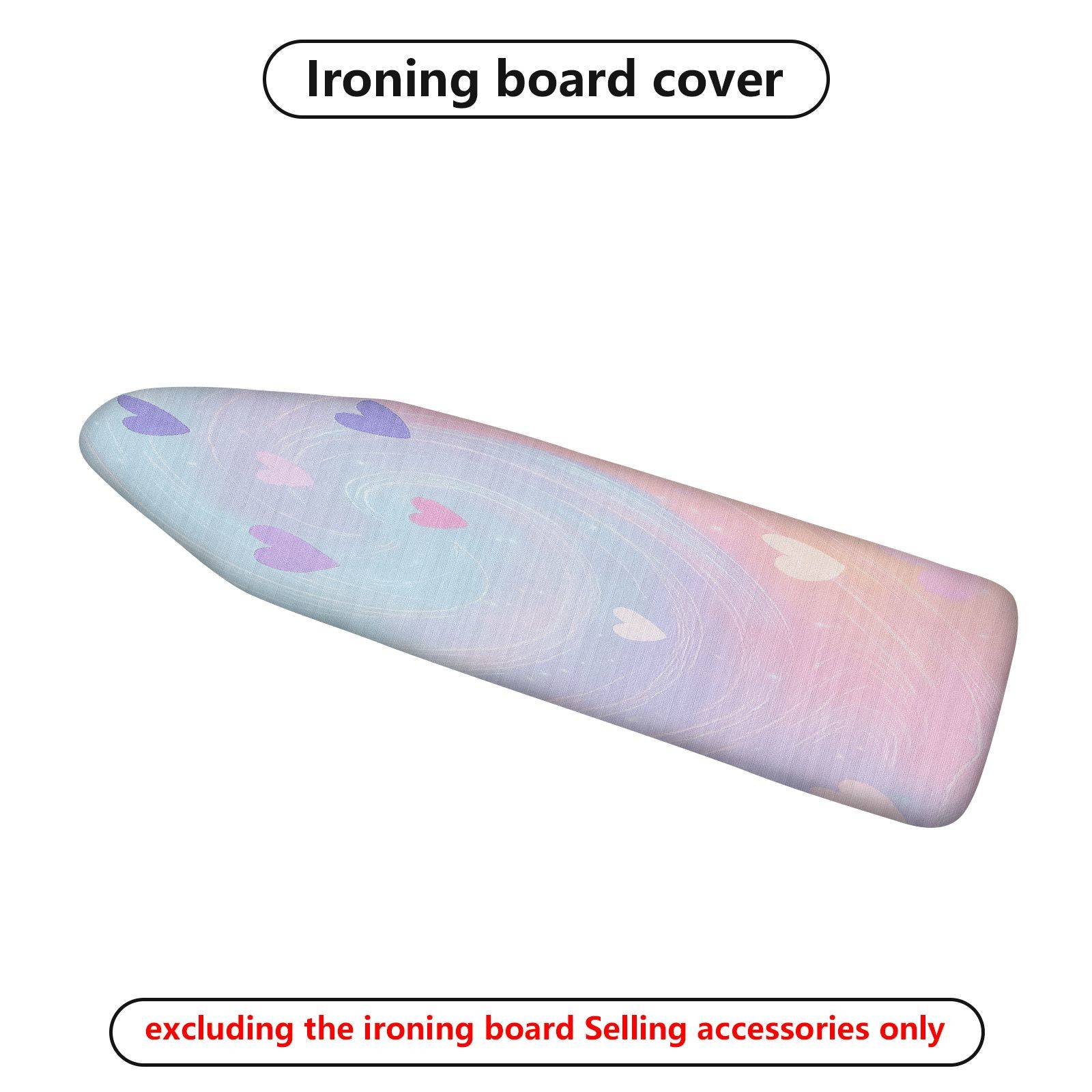 1-Piece Pastel Heart Pattern Pretty Pink  Ironing Board Cover, Universal Size, Without Board
