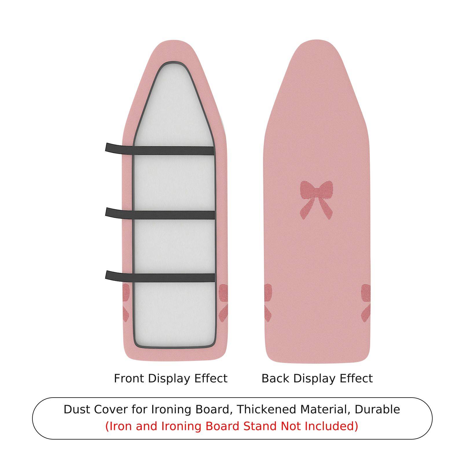 1-Piece Pink Bow Pattern Cute  Ironing Board Cover, Universal Size, Without Board