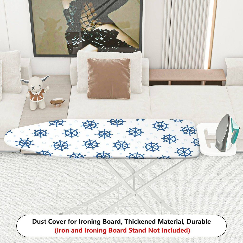 1-Piece Nautical Ship Wheel Ocean  Ironing Board Cover, Universal Size, Without Board