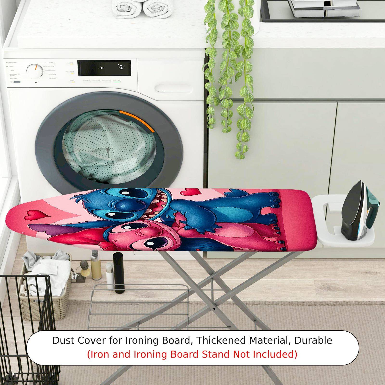 1-Piece Hearts Pink Blue  Ironing Board Cover, Universal Size, Without Board