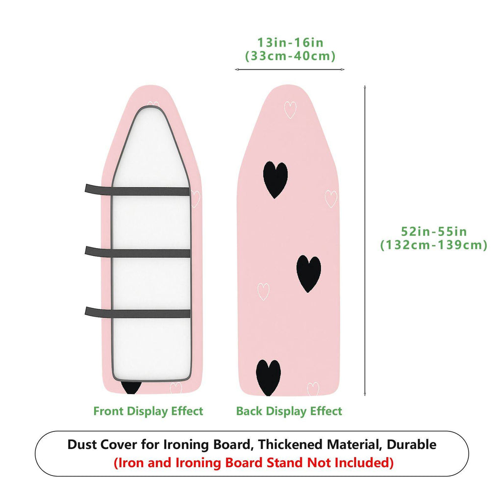 1-Piece Heart Pink Romantic  Ironing Board Cover, Universal Size, Without Board