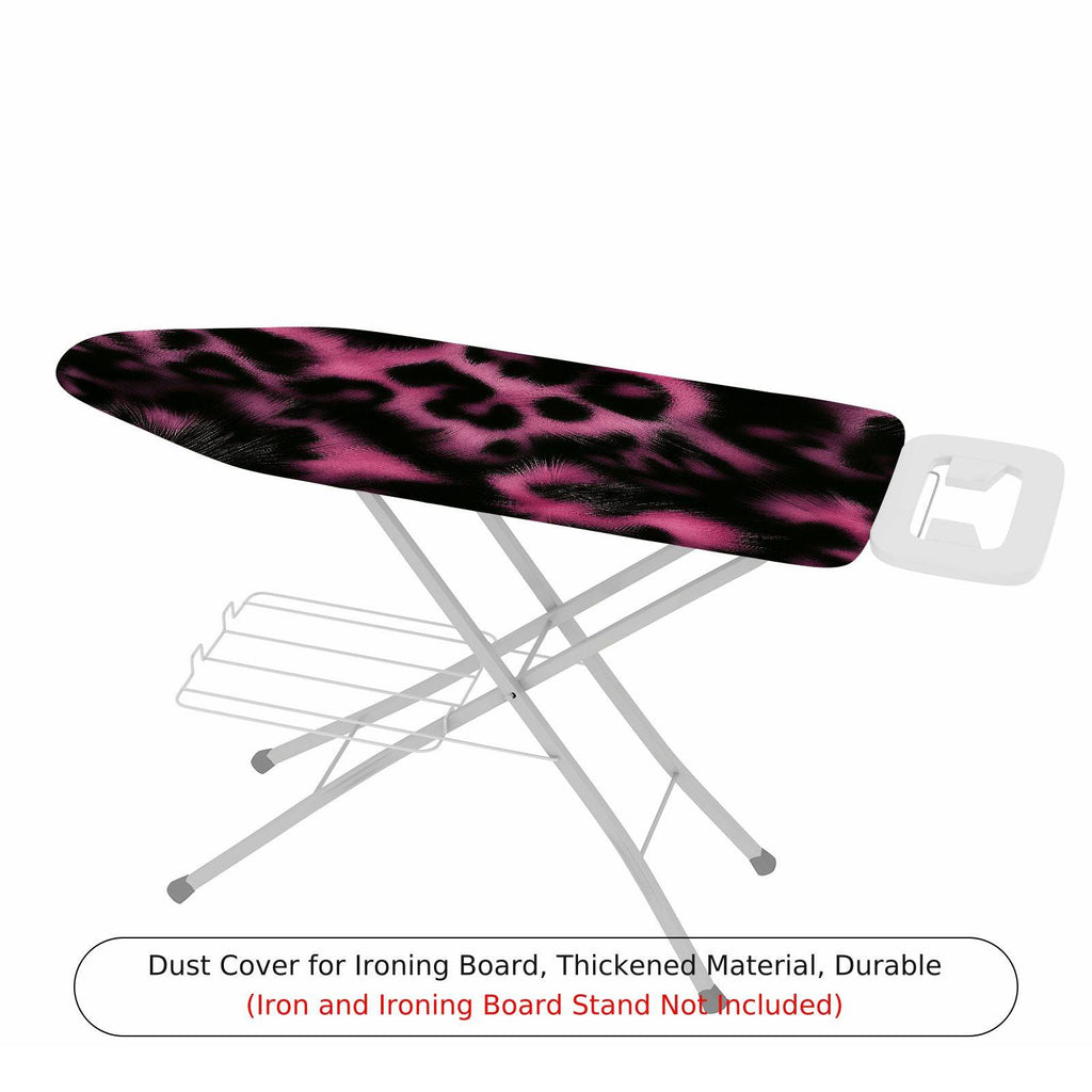 1-Piece Leopard Pattern Pink Black Style  Ironing Board Cover, Universal Size, Without Board