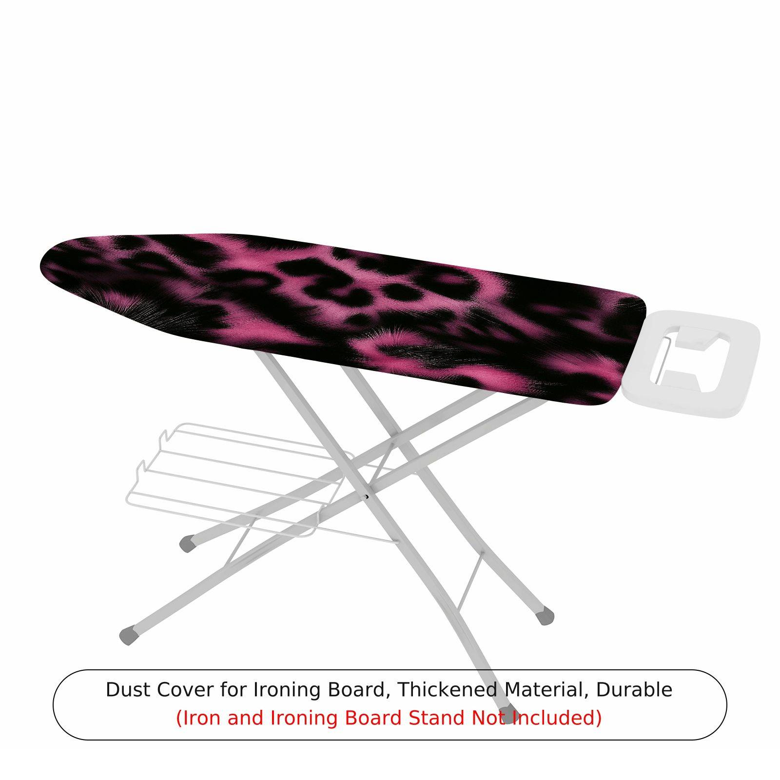 1-Piece Leopard Pattern Pink Black Style  Ironing Board Cover, Universal Size, Without Board