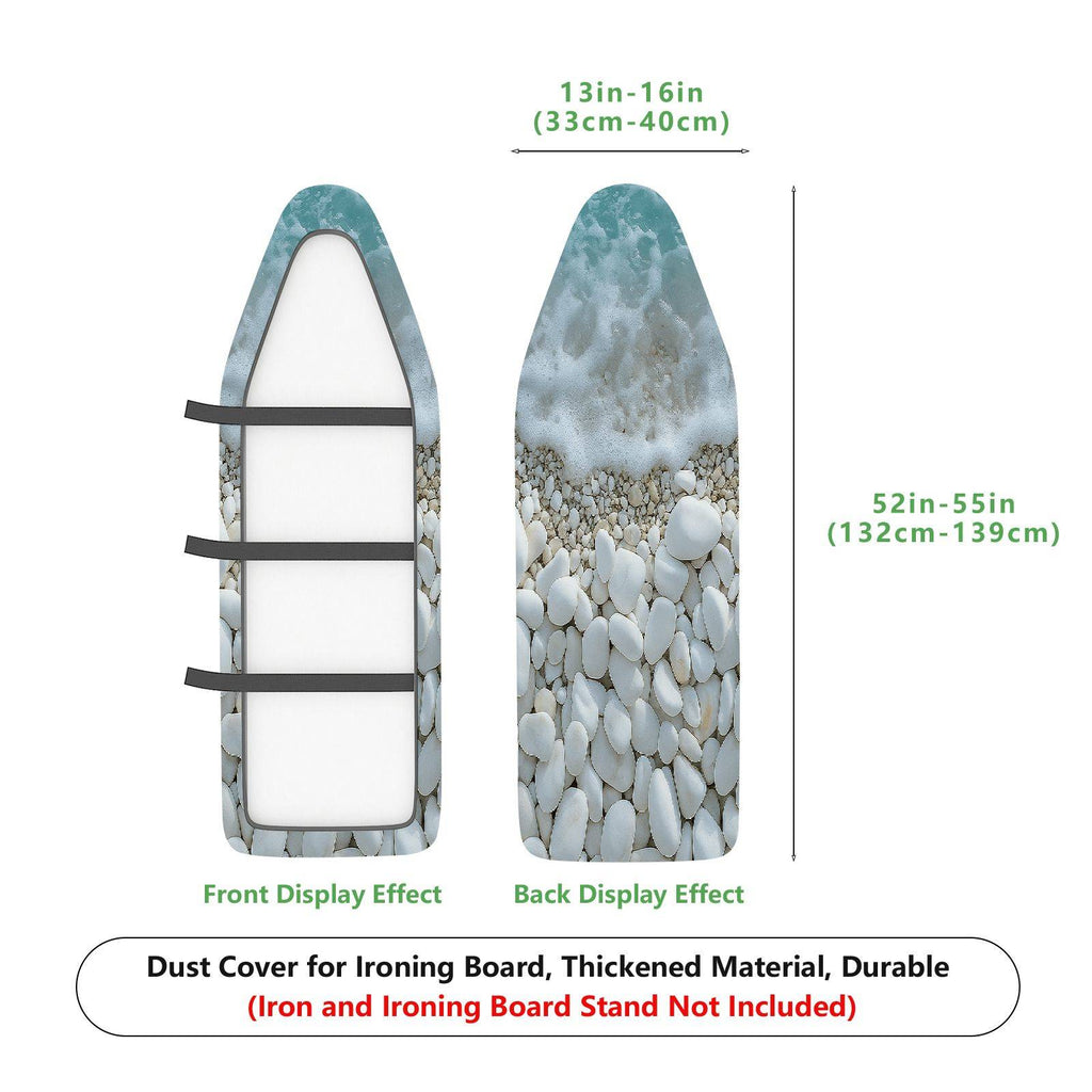 1-Piece Beach Pebble Ocean  Ironing Board Cover, Universal Size, Without Board
