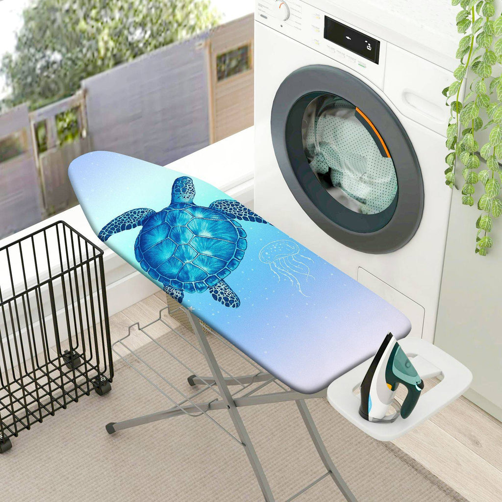 1-Piece Sea Turtle Ocean Marine  Ironing Board Cover, Universal Size, Without Board