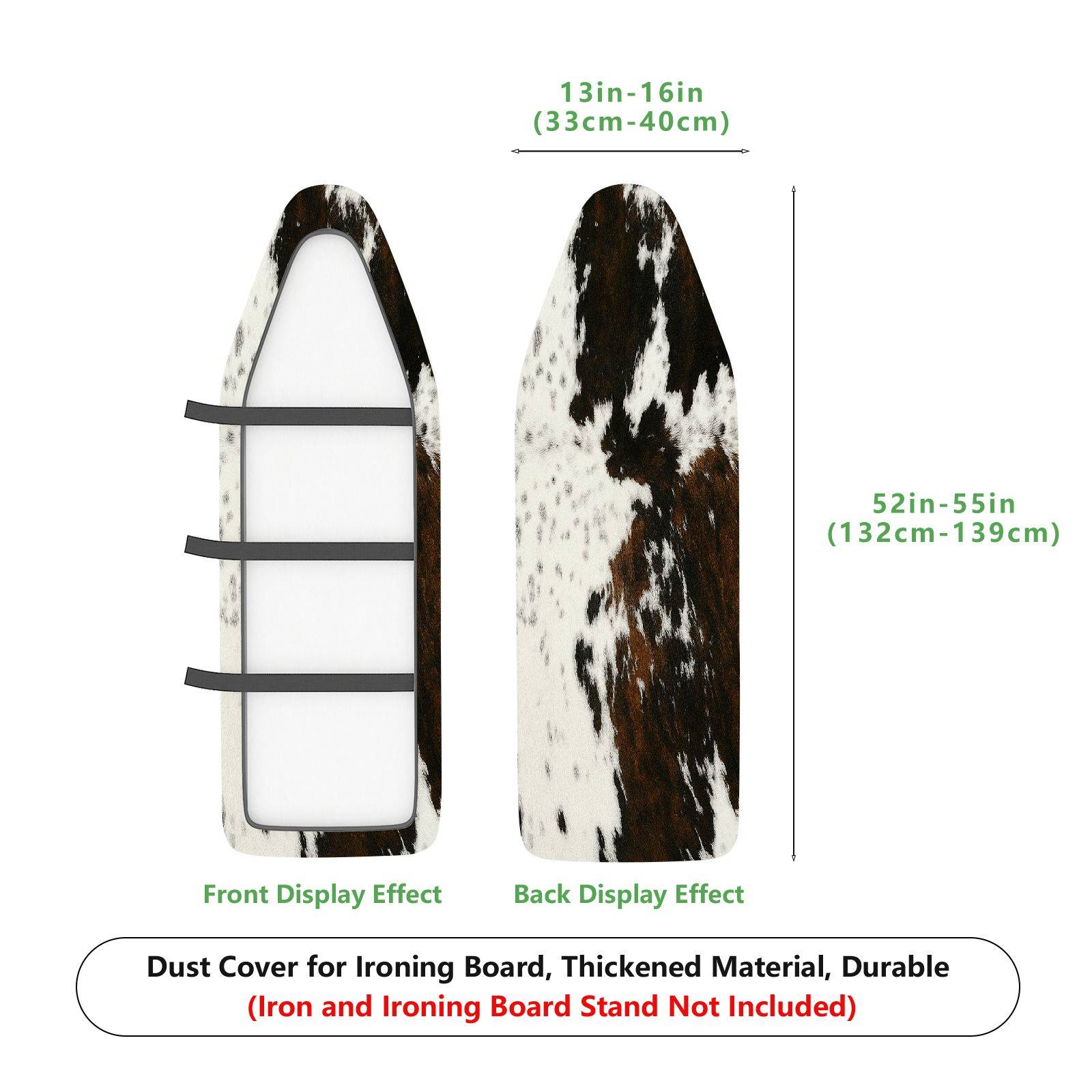1-Piece Animal Print Black White Brown  Ironing Board Cover, Universal Size, Without Board