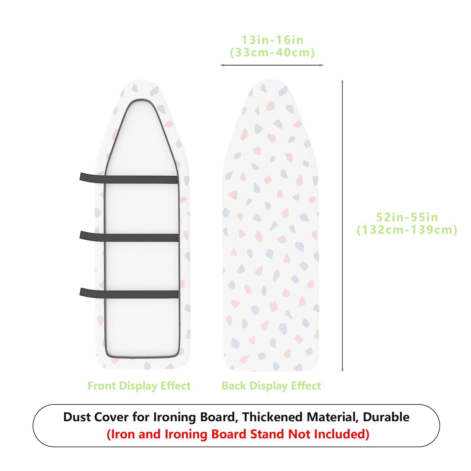 1-Piece Abstract Pattern White Dotted  Ironing Board Cover, Universal Size, Without Board