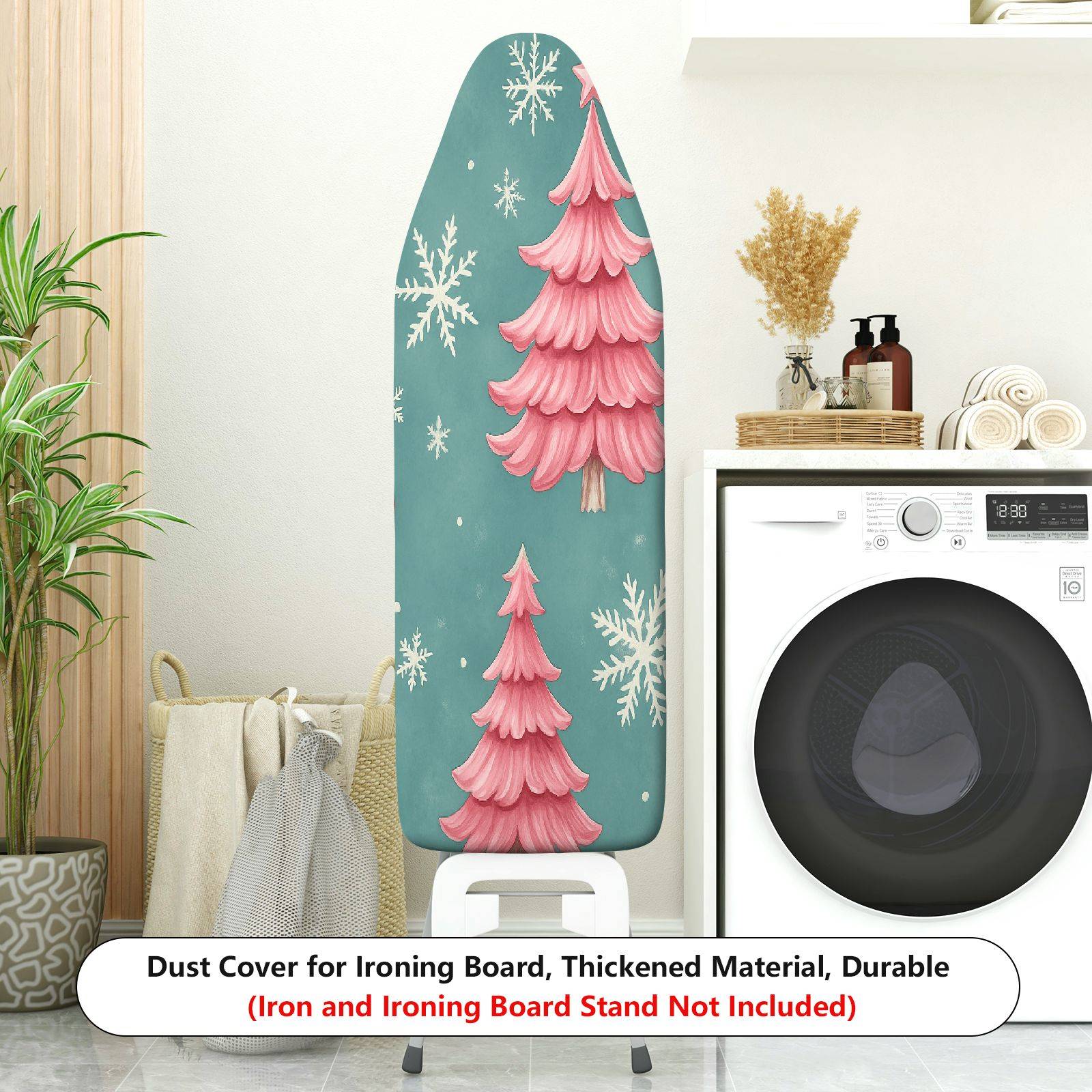 1-Piece Christmas Tree Snowflake Winter  Ironing Board Cover, Universal Size, Without Board