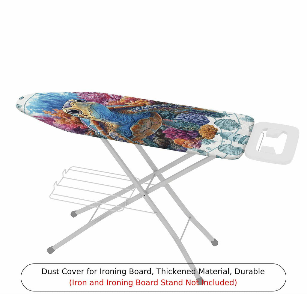 1-Piece Sea Turtle Coral Ocean  Ironing Board Cover, Universal Size, Without Board