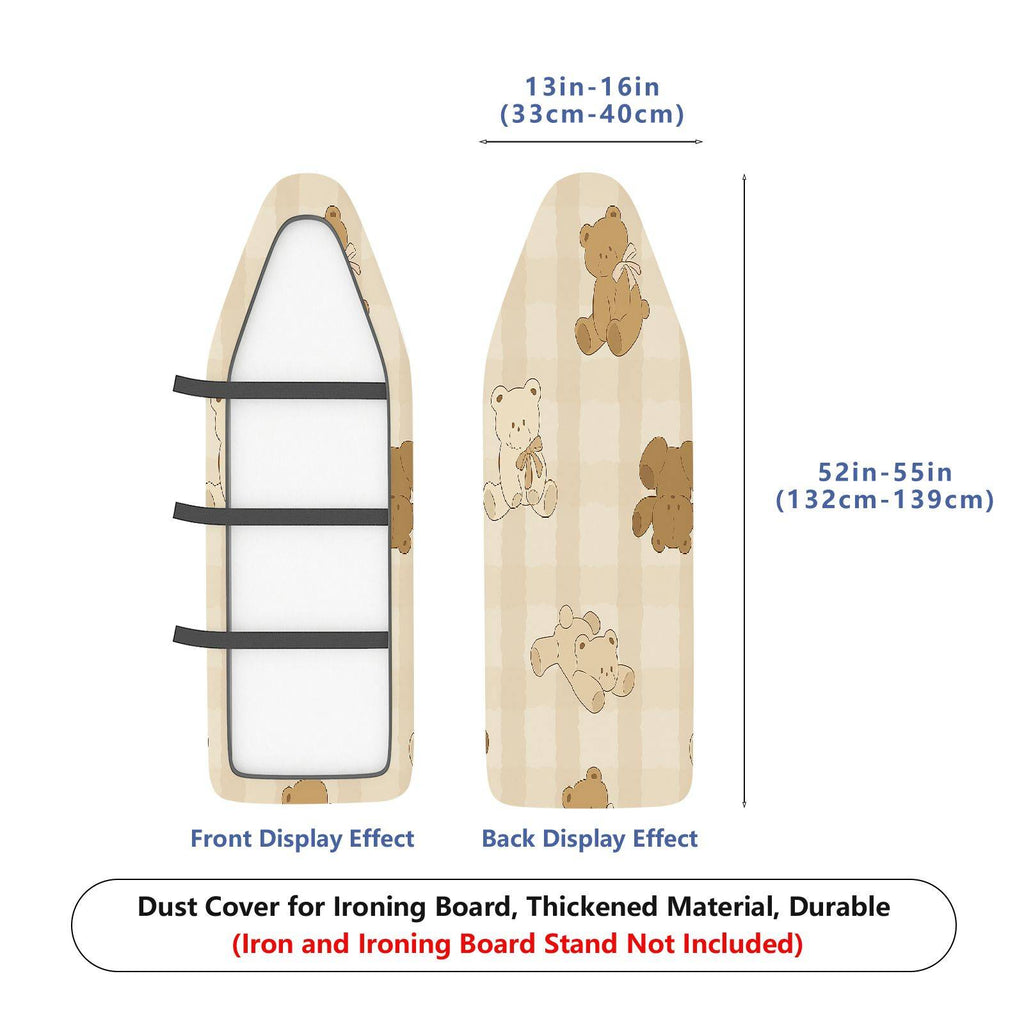 1-Piece Teddy Brown Beige  Ironing Board Cover, Universal Size, Without Board