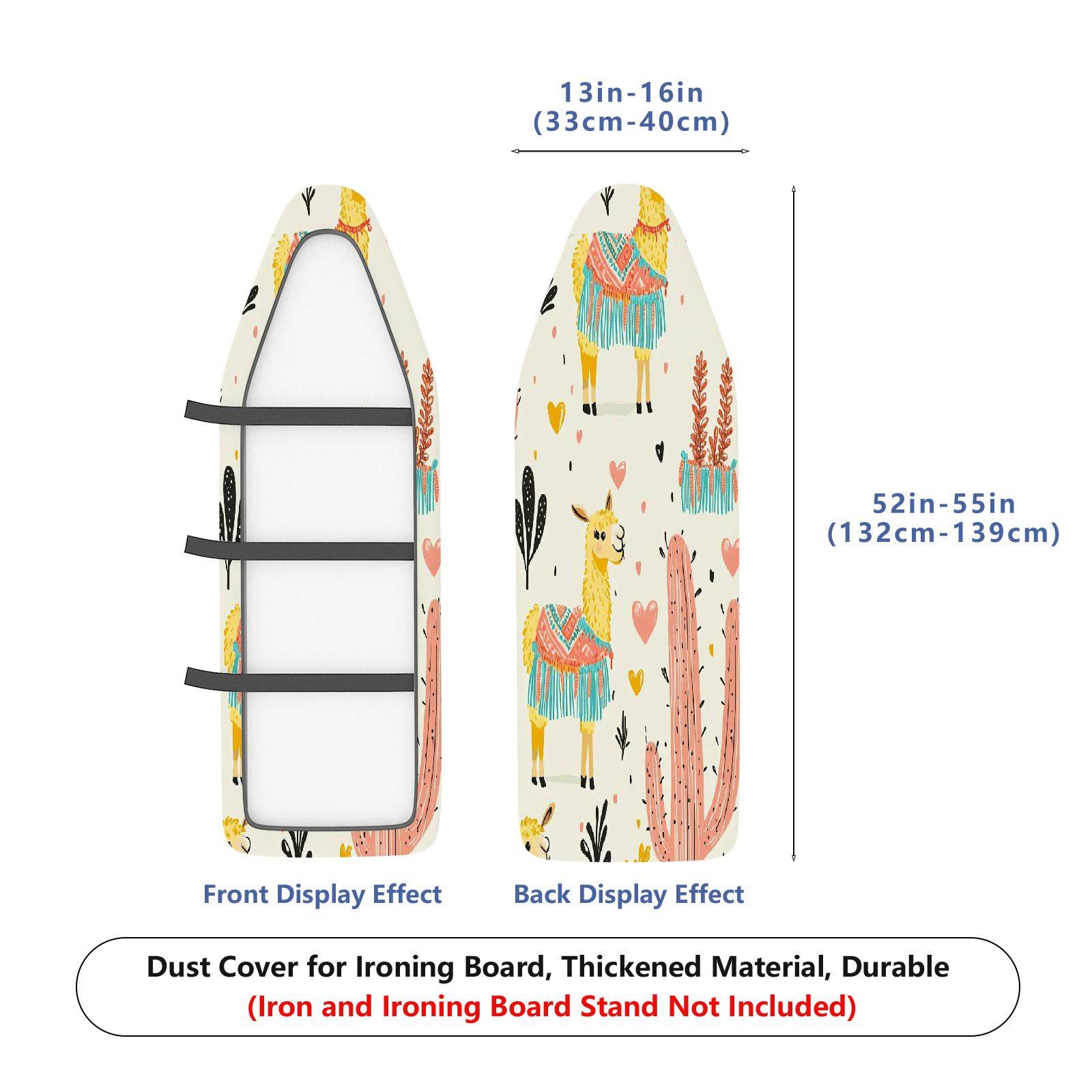 1-Piece Animal Cactus Heart  Ironing Board Cover, Universal Size, Without Board