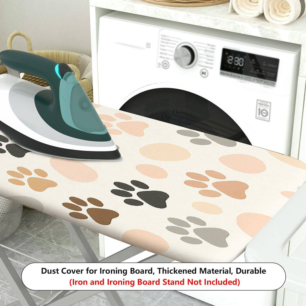 1-Piece Pawprint Pattern Beige Color Cute  Ironing Board Cover, Universal Size, Without Board