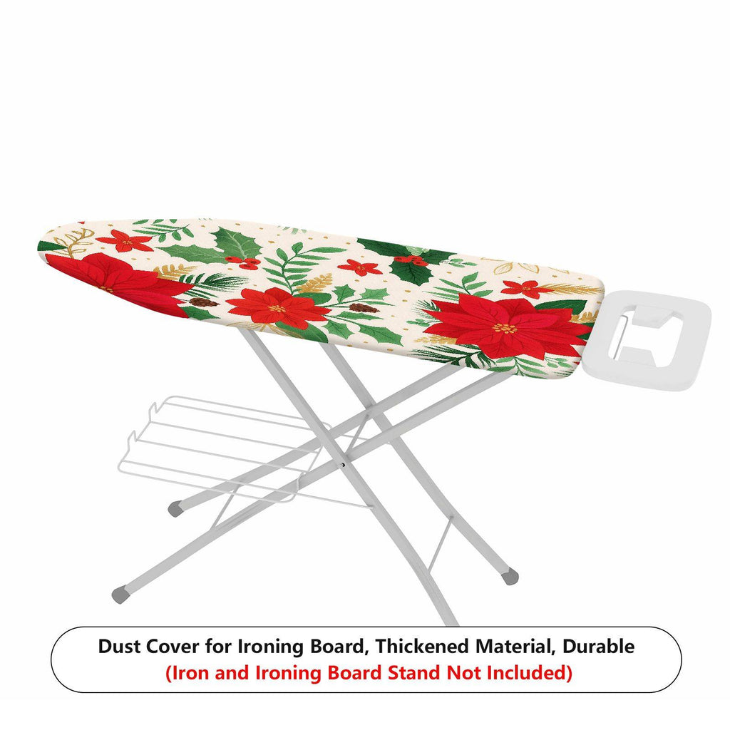 1-Piece Christmas Floral Leaves  Ironing Board Cover, Universal Size, Without Board
