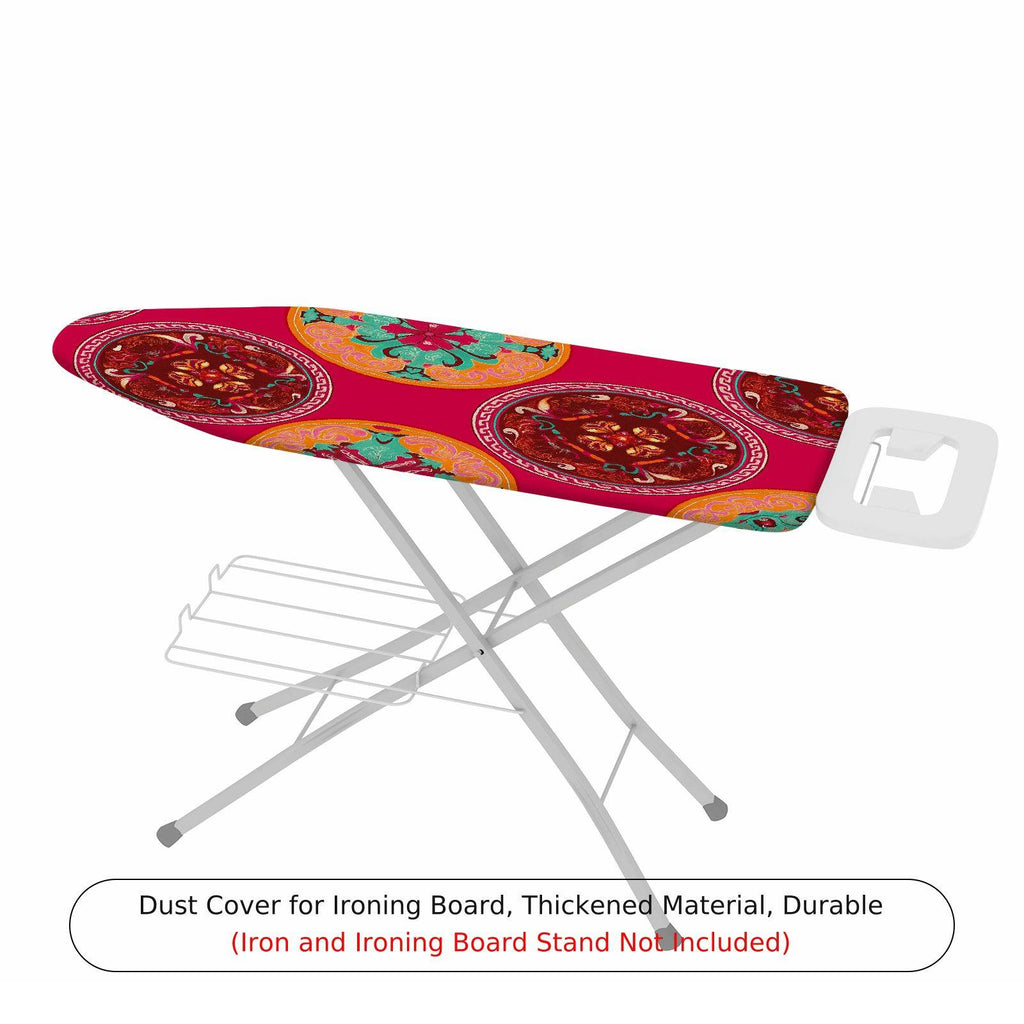 1-Piece Abstract Mandala Red  Ironing Board Cover, Universal Size, Without Board