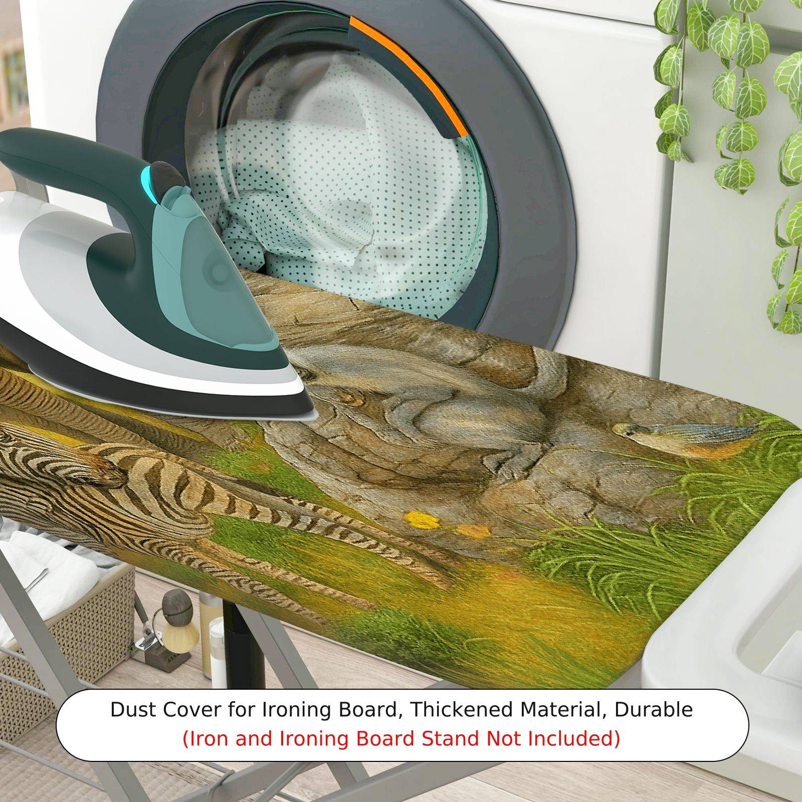 1-Piece Safari Animal Wildlife Nature  Ironing Board Cover, Universal Size, Without Board