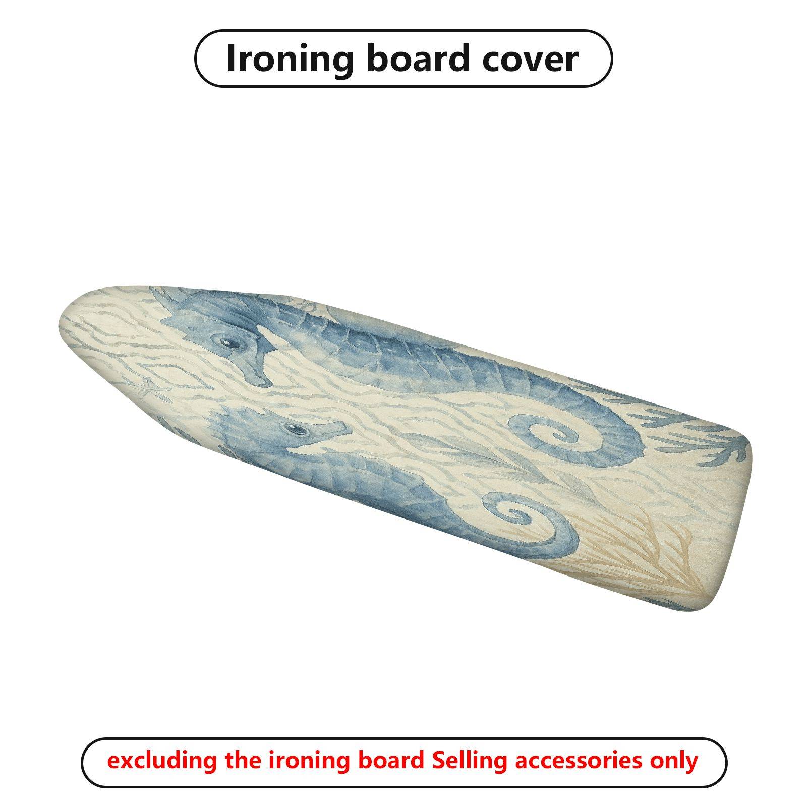 1-Piece Seahorse Ocean Blue  Ironing Board Cover, Universal Size, Without Board