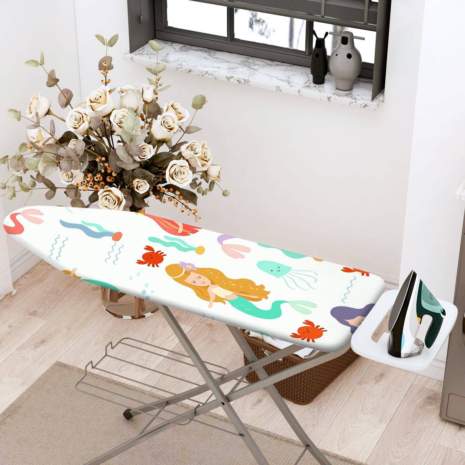 1-Piece Ocean  Ironing Board Cover, Universal Size, Without Board