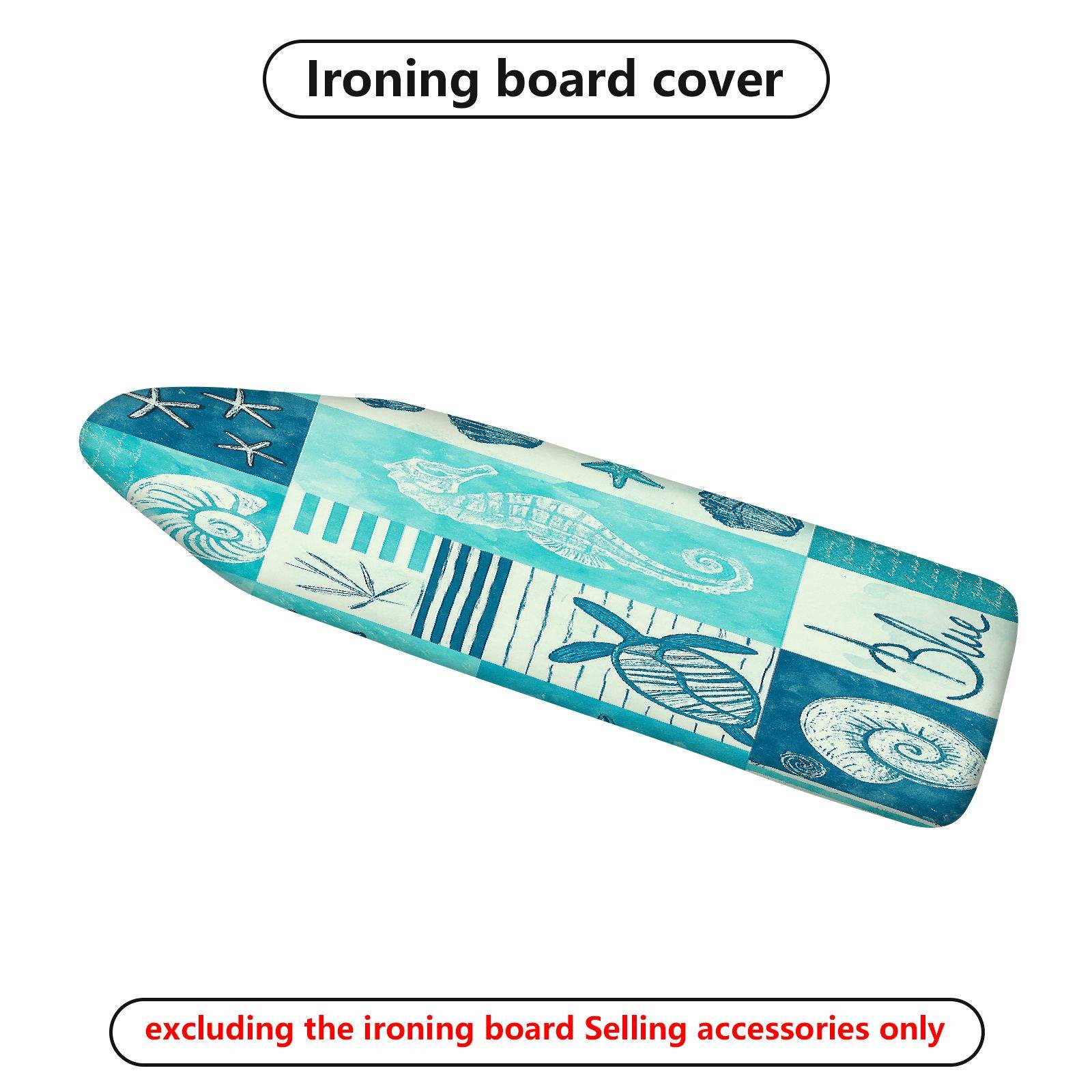 1-Piece Ocean Nautical Beach  Ironing Board Cover, Universal Size, Without Board