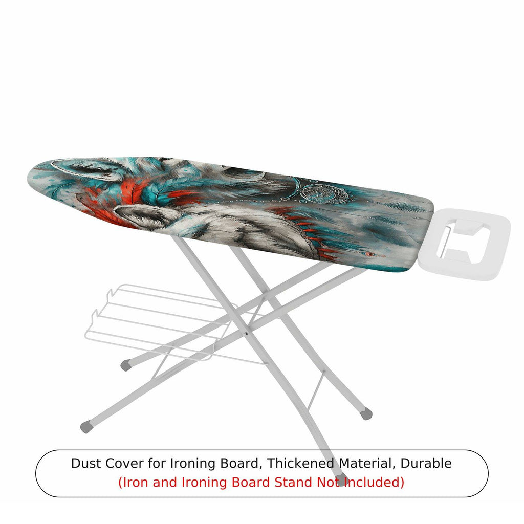 1-Piece Wolf Feather Colorful  Ironing Board Cover, Universal Size, Without Board