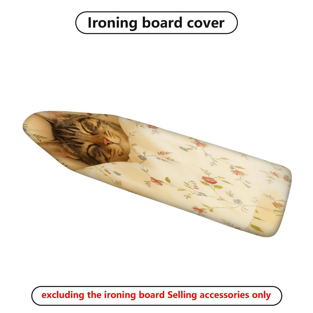 1-Piece Cat Floral Pattern Animal  Ironing Board Cover, Universal Size, Without Board