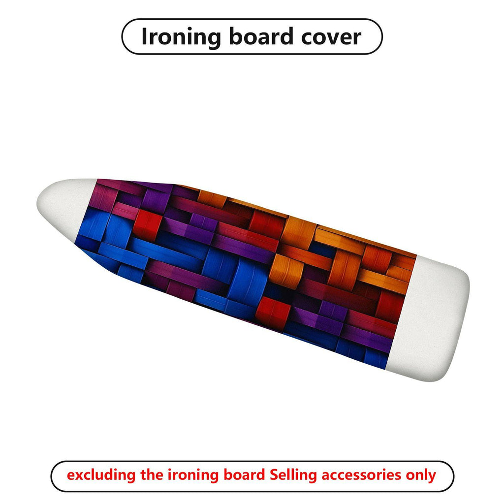 1-Piece Colorful Abstract Geometric  Ironing Board Cover, Universal Size, Without Board