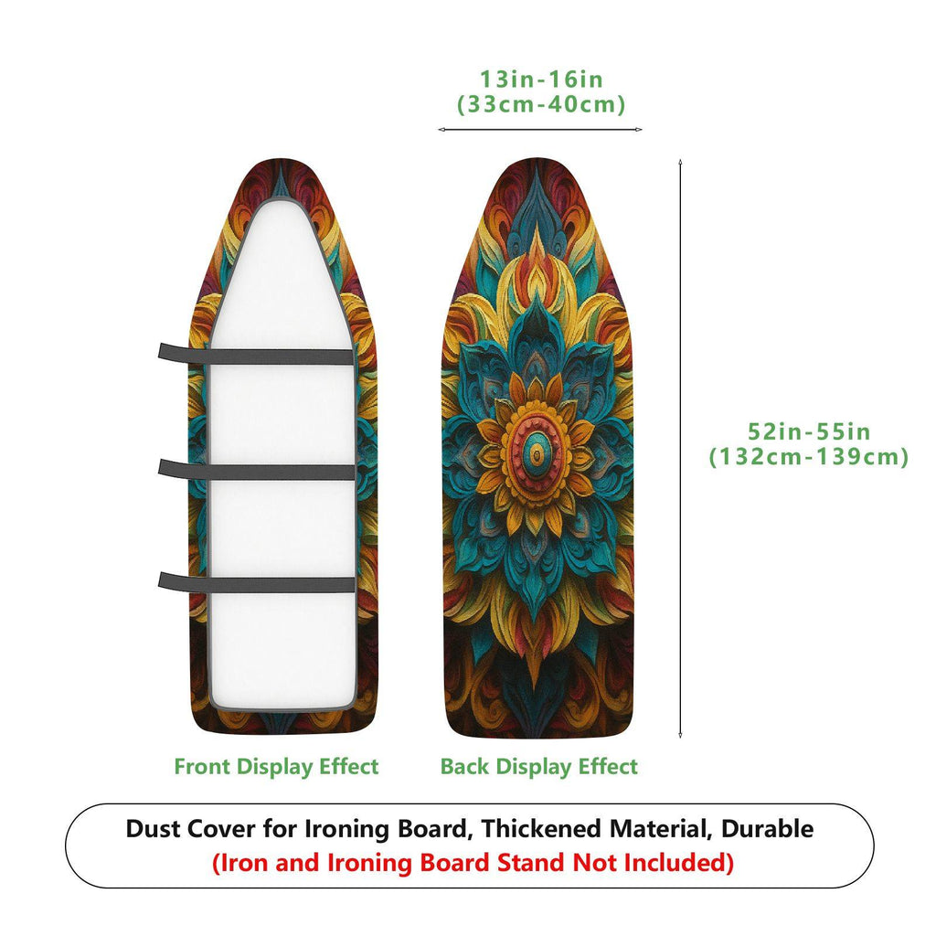 1-Piece Floral Colorful Abstract  Ironing Board Cover, Universal Size, Without Board
