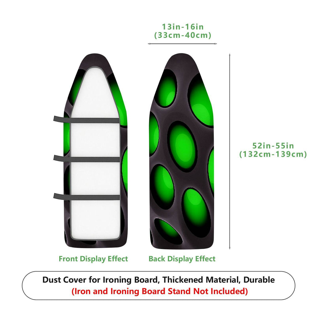1-Piece Green Oval Pattern Modern Abstract Artistic  Ironing Board Cover, Universal Size, Without Board