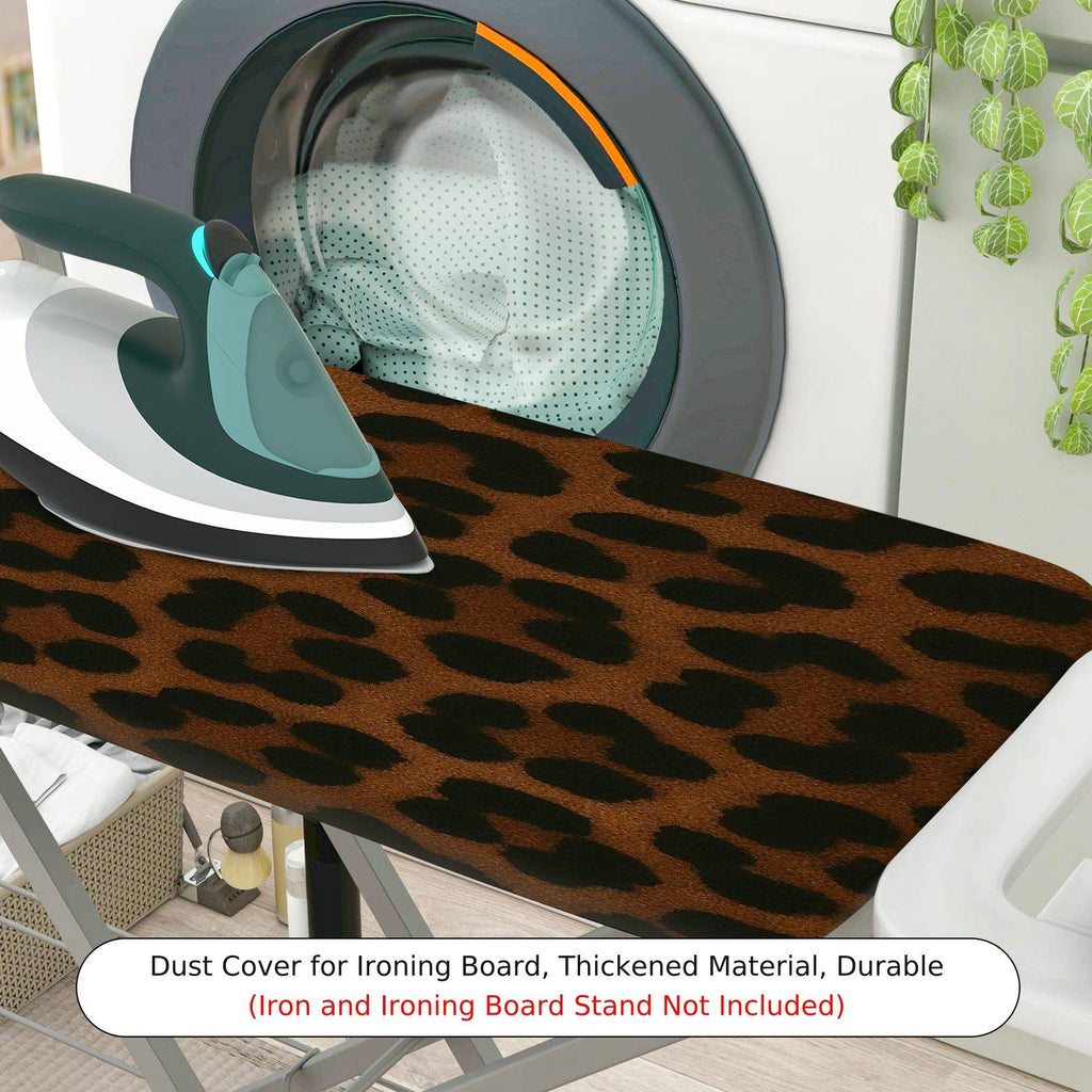 1-Piece Leopard Animal Print Brown  Ironing Board Cover, Universal Size, Without Board